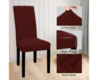 Toscano 2 Pcs Dining Chair Covers Waterproof Stretch for Home Banquet-WineRed