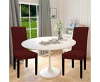 Toscano 2 Pcs Dining Chair Covers Waterproof Stretch for Home Banquet-WineRed