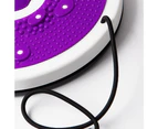 Twist Waist Board Foot Sole Massage Disc with Drawstrings - Purple