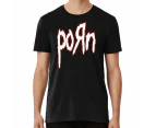 Porn logo T-shirt korn band 1990s - Black