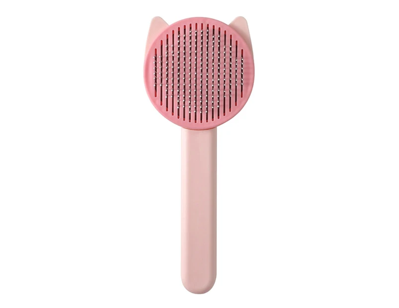 Stainless steel dog comb-pink
