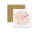 camels walk desert lines art deco  fashion coaster cup mat mug subplate holder insulation st