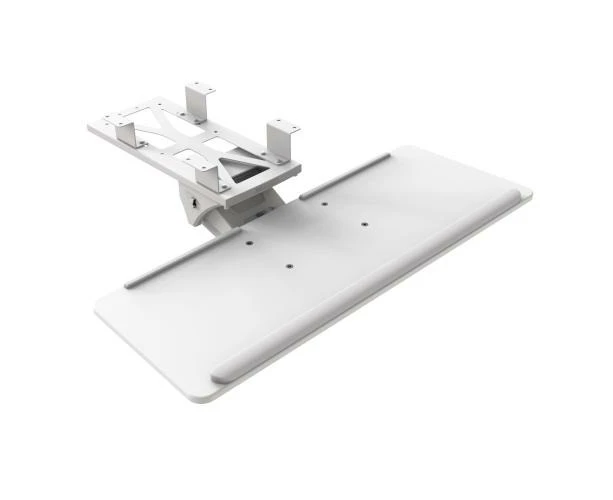 Loctek KT101 White Adjustable Keyboard Tray - Under Desk, Drawer, Tray Size [KT101 White]