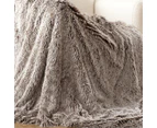 Gioia Casa Tie Dye Shaggy Microfibre Throw Blanket - Chestnut