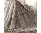 Gioia Casa Tie Dye Shaggy Microfibre Throw Blanket - Chestnut