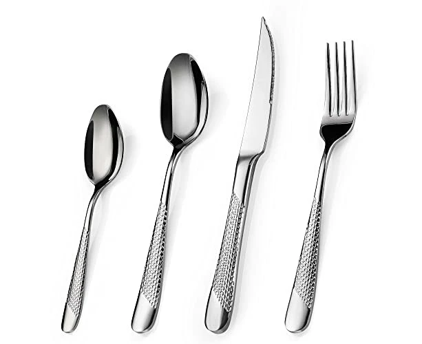 16 Piece Cutlery Set, Stainless Steel Knife and Fork Sets Service for 4