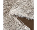 Gioia Casa Tie Dye Shaggy Microfibre Throw Blanket - Chestnut