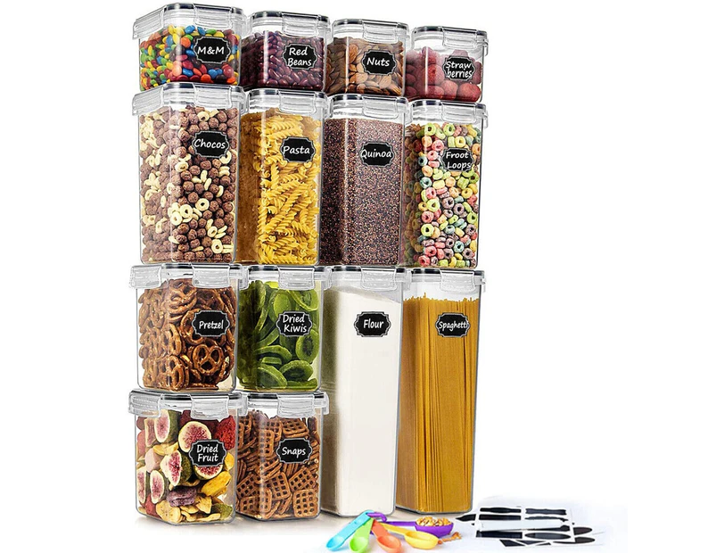 14pcs Airtight Food Storage Containers Kitchen Dry Food Pantry Organization Set