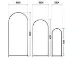 Metal Arch Backdrop Black/White Stand Gold Wedding Arch Stand Set of 3 (6FT/5FT/4FT) Square Arched Frame for Outdoor Birthday Party Ceremony