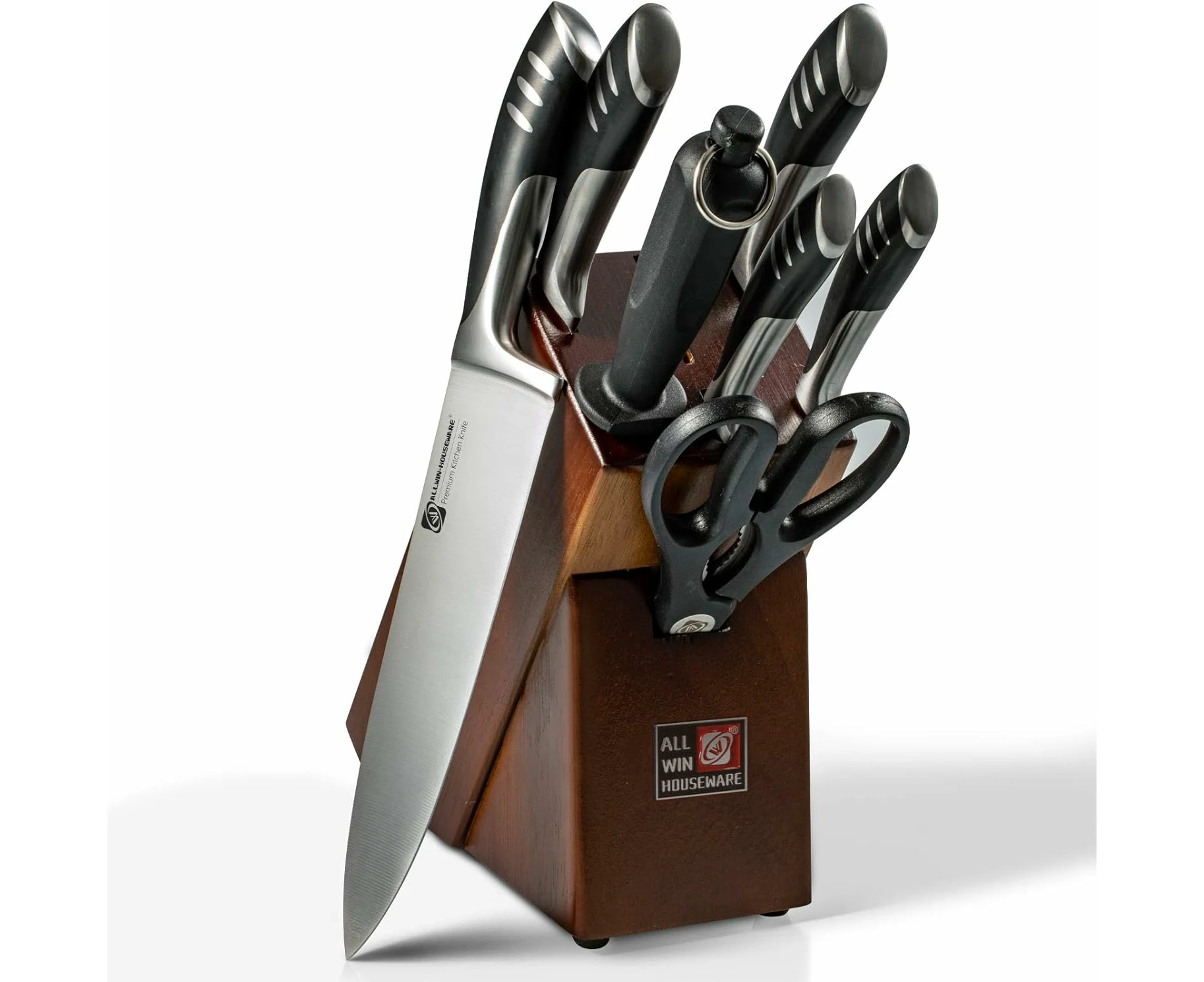 Premium 8-Piece German Kitchen Knife Set with Wood Block