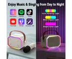 Karaoke Machine Toy for Kids, Bluetooth Microphone Portable Wireless Karaoke Machine Handheld with LED Lights, for 4,5,6,7,8,9,10,11,12+ Years Old