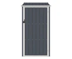 Garden Shed Anthracite 87x98x159cm Galvanised Steel Storage Shed Without Floor