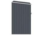 Garden Shed Anthracite 87x98x159cm Galvanised Steel Storage Shed Without Floor