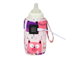 Portable Baby Bottle Milk Warmer Thermostat with 3 Temperature Adjustable - Pink