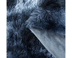 Gioia Casa Tie Dye Shaggy Microfibre Throw Blanket - Navy