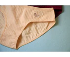 Women's Cotton Stretch Underwear Mid Waisted Briefs Panties 5 Pack-Camel