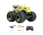 Dinosaur Toys RC Stunt Car 360 Degree Rolling Twister with Light - Green