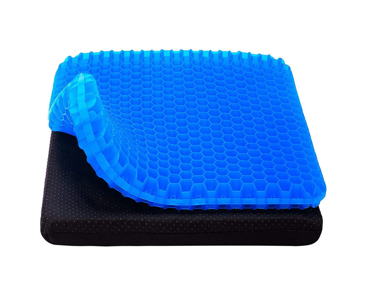 Youngly Extra-Large Gel Seat Cushion Honeycomb Double Thicken Layer Relief Tailbone Pressure for Office Chair, Car Seat, Wheelchair