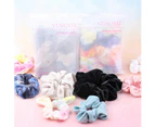 Black Scrunchies for Women, Premium Velvet Scrunchy for Hair, Elastic Thick Bands, Soft Ropes Ponytail Holder Hair Accessories, 12 Pack