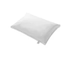 Dreamaker Medium Profile Microfibre Pillow with Gusset and Removable Cotton Cover Twin Pack