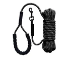 Dog Long Lead Training Tracking Line Comfortable Handle Heavy Duty Puppy Rope for Small Medium Large Dog 15m,Black