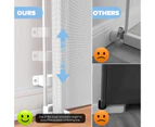 ADVWIN Retractable Dog Safety Gate Security Fence Mesh Barrier Guard For Doorways, Stairs, Hallways 180CM White