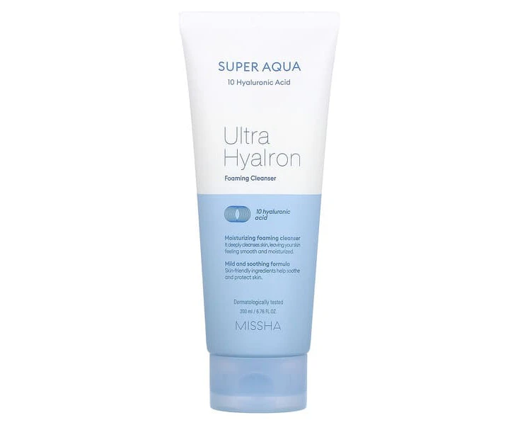 Super Aqua, Ultra Hyalron Foaming Cleanser, 6.76 fl oz (200 ml)