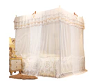 Luxury Princess Four Corner Post Bed Curtain Canopy Netting Mosquito Net Bedding (L)