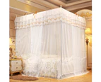 Luxury Princess Four Corner Post Bed Curtain Canopy Netting Mosquito Net Bedding (L)