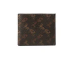 Refined Double Billfold in Horse and Carriage Coated Canvas - Truffle/Chalk