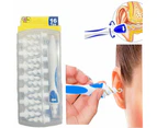 17 PCS Soft Ear Wax Removal Cleaner Earwax Remover Spiral Swab Handle Safe 16 Head Tip Tool