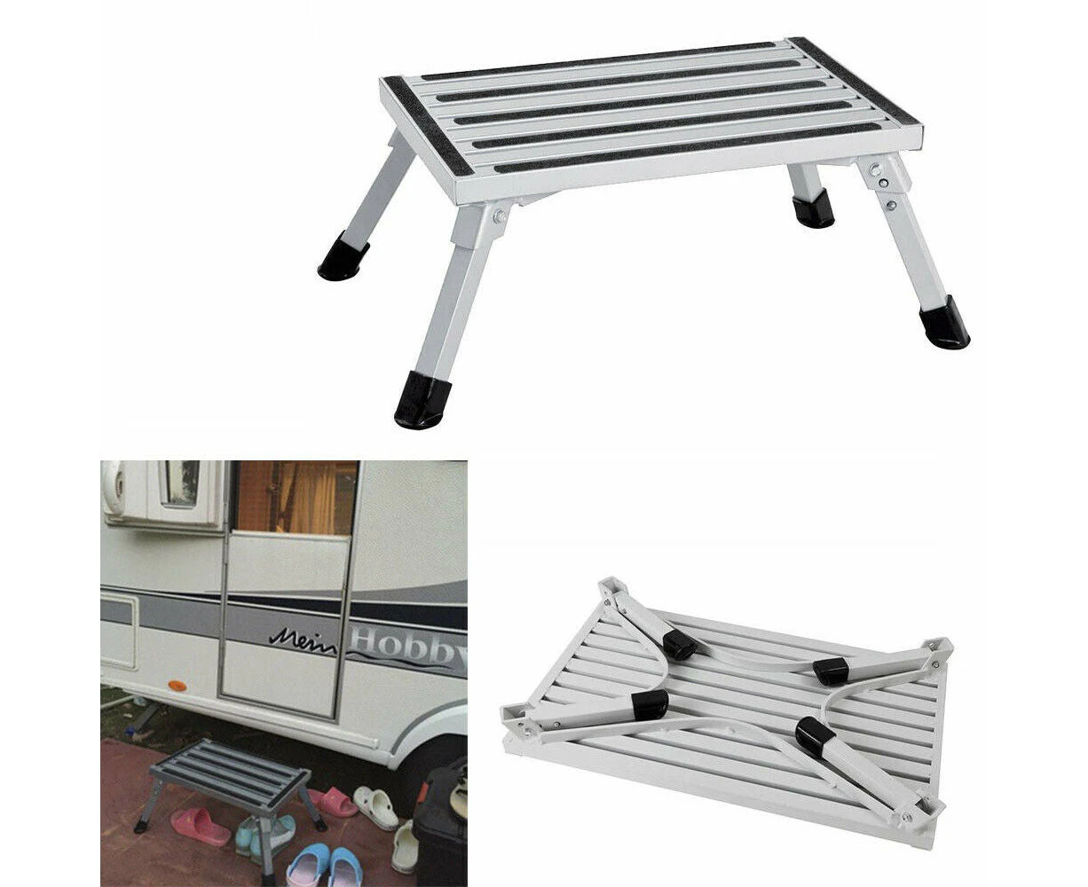 200kg Portable Folding Aluminium Step Caravan Accessories Ladder Stool Trailer