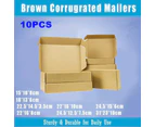 Transporting Cartons 10PCS Brown Kraft 8Sizes Corrugated Cardboard