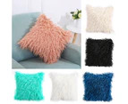 45x45cm Plush Furry Cushion Cover Throw Pillow Case Home Bed Room Sofa Decor-Pink