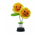 Bestier Smiley Shaking Sunflower Car Dashboard Decoration-Double Headed