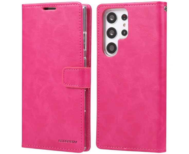 Goospery Bluemoon Diary Case for Samsung Galaxy S23 Plus - Hot Pink