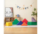 Costway 7pcs Baby Safe Foam Blocks Toddler Crawl Playset  Soft Indoor Activity Play Set w/Fasten Strap