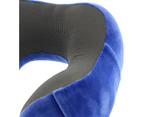 Milleni Travel Ergonomic Memory Foam Neck Pillow in Blue