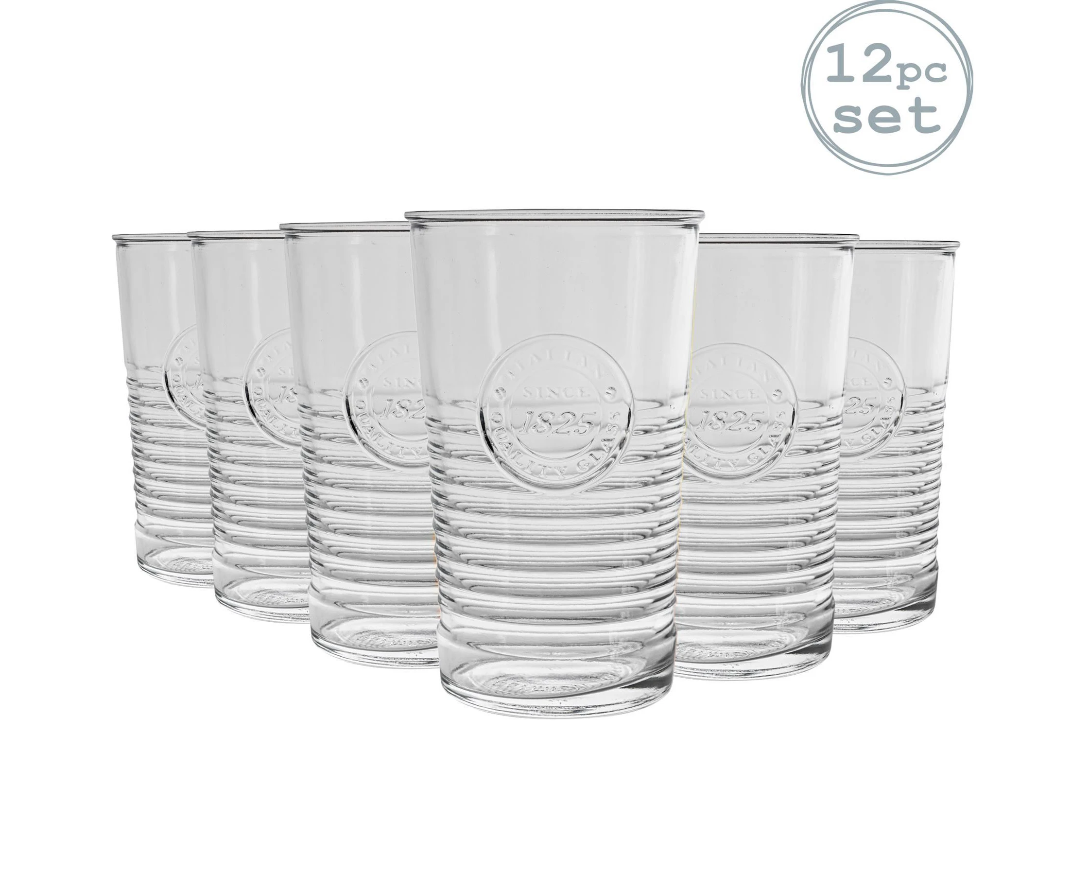 Bormioli Rocco Officina 1825 Highball Glasses Set - 475ml - Pack of 12