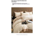 4 Piece Comforter Set Carved Crinkle Velvet Bedding-Decorative Pillow Shams Included-Color 13