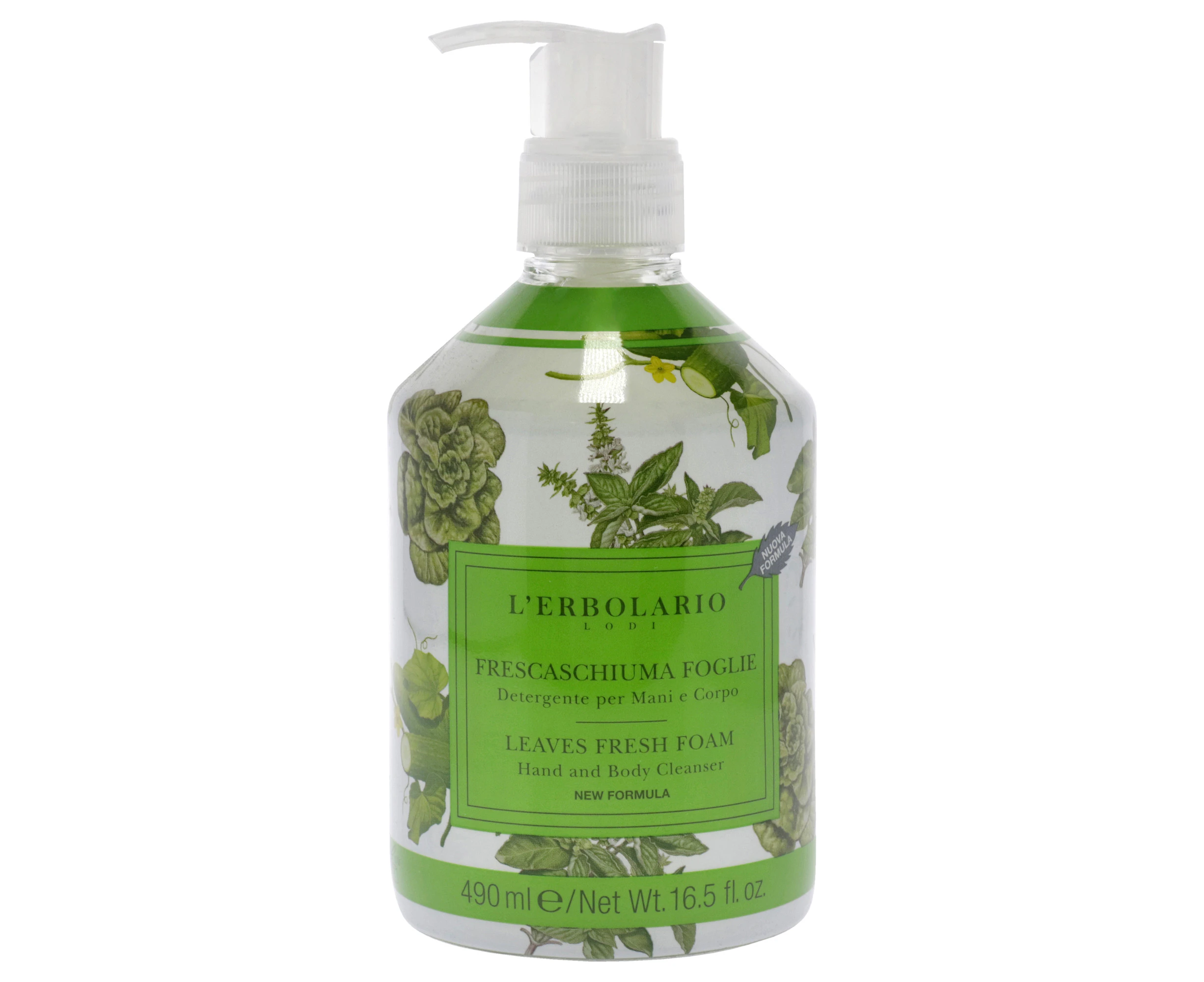 Foam Hand and Body Cleanser - Leaves Fresh by LErbolario for Unisex - 16.5 oz Body Wash