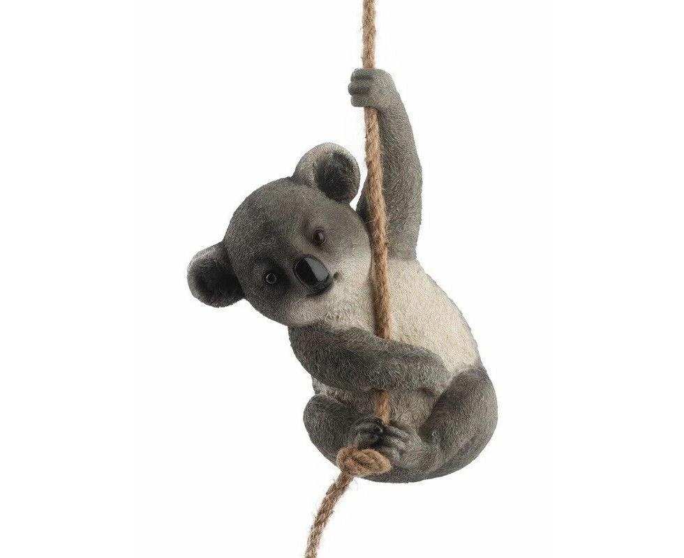 50cm Hanging Koala on Rope Ornament Statue Figurine Garden Sculpture Wild Animal