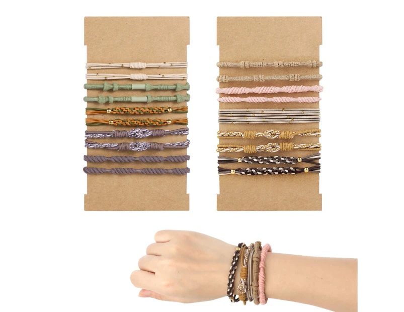 20pcs Hair Ties for Women, 5 Styles Hair Tie Bracelet Elastic Hair Bands Ponytail Holders Cute Hair Ties for Thick Hair Pony Tails, No Damage