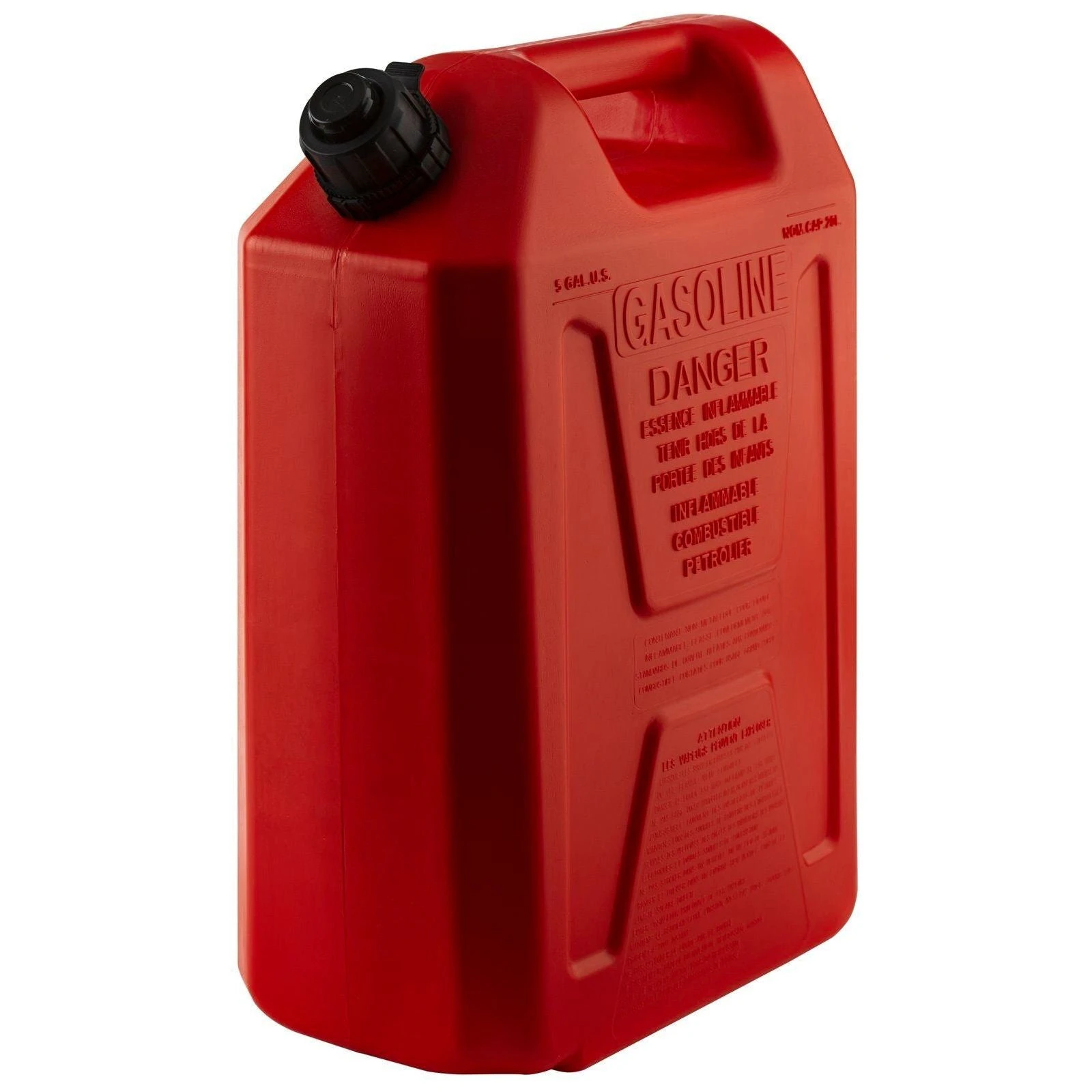 20L Red Plastic Fuel Can