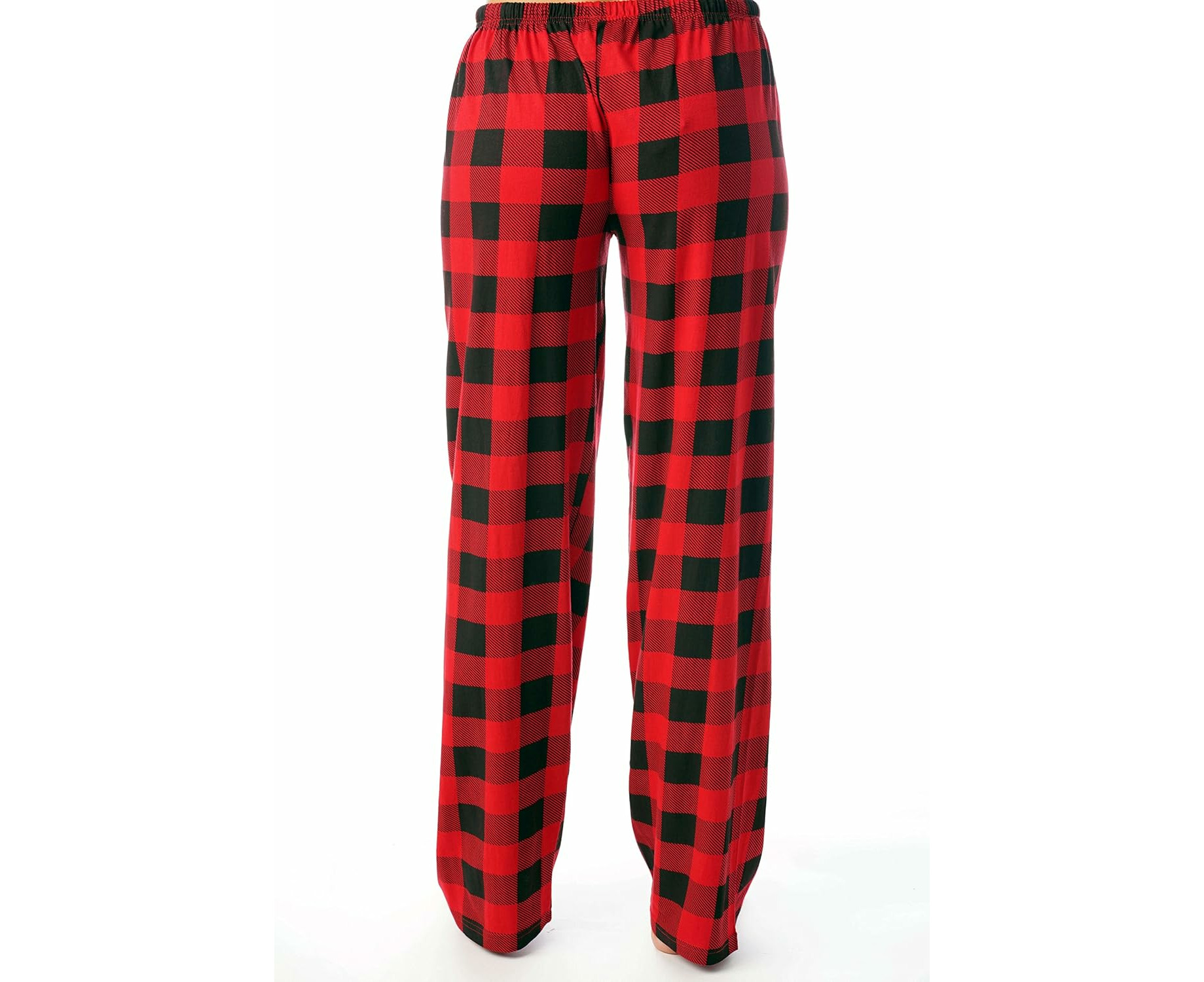 100 Cotton Jersey Women Plaid Pajama Pants Sleepwear Red Black Buffalo Plaid Medium Catch