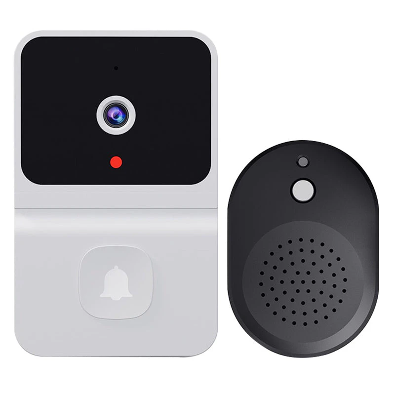 Wireless Video Support Doorbell with Night Vision Camera and Audio - Black