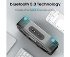 Wireless Bluetooth-compatible Audio Double Speaker with LED Display FM Radio Alarm Clock