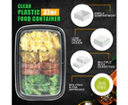 50 Pack 32 oz Meal Prep Containers with Lids - BPA Free, Microwave & Dishwasher Safe