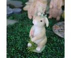 Resin Bunny Sitting Standing Rabbit Outdoor Garden Statue Easter Decoration Micro Landscape Figurine Ornaments - Standing posture
