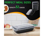 50 Pack 32 oz Meal Prep Containers with Lids - BPA Free, Microwave & Dishwasher Safe